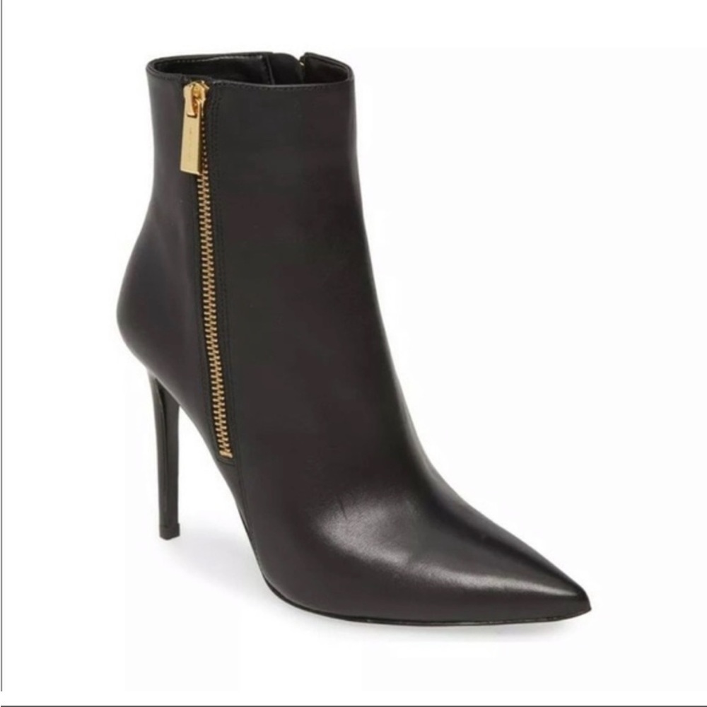 Michael Kors. Black pointed toe stiletto zip-up dress booties. Beautiful boots.